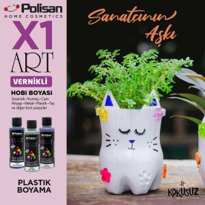 Polisan X1ART Vernikli Hobi Boyası 120ml - Vanilya