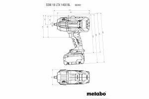 METABO SSW 18 LTX 1450 BL Somun Sıkma 18 Volt 5.5 Ah