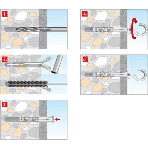 Tox Pirat Kancalı Dübel Seti 8x80 mm