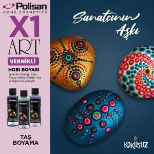 Polisan X1ART Vernikli Hobi Boyası 120ml - Ay Taşı