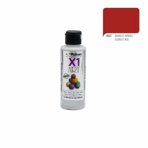 Polisan X1ART Multisurface Hobi Boyası 120ml - 0037 Skarlet Kırmızı