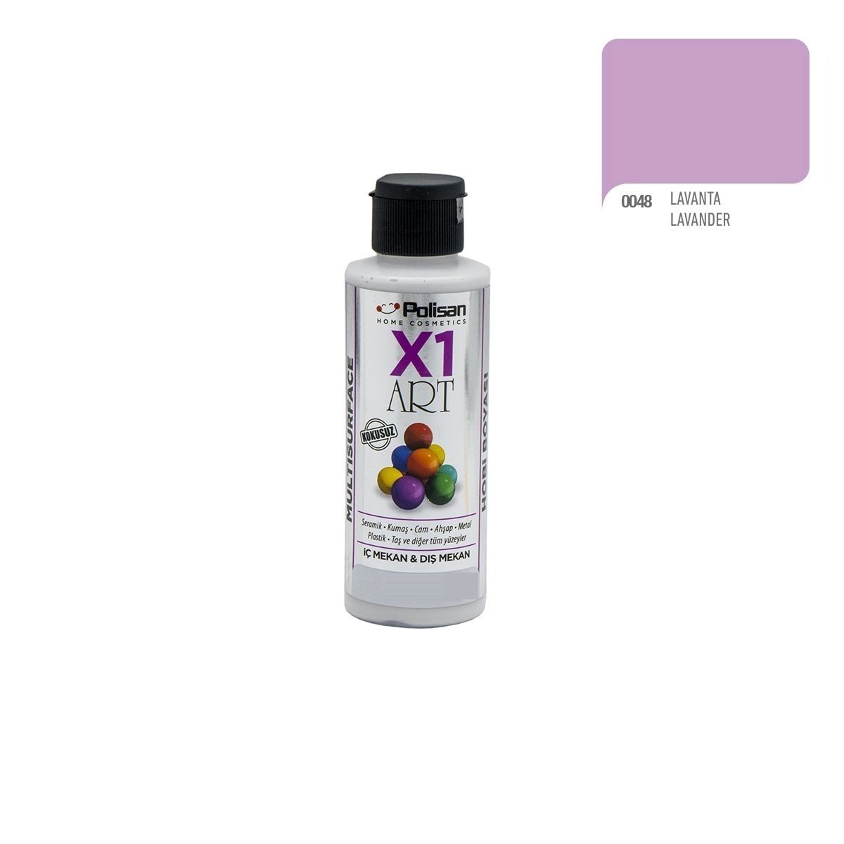 Polisan X1ART Multisurface Hobi Boyası 120ml - 0048 Lavanta