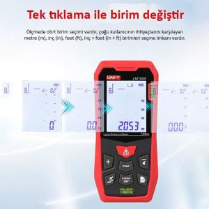 Uni-t LM50A Lazer Metre Mesafe Ölçer 50 Metre