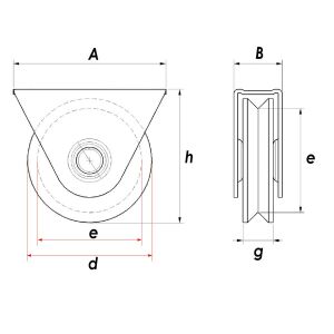 RMT100 Sürgülü Demir Kapı İçin Tablalı Ray Makarası 100 mm