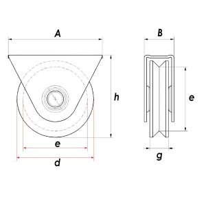 RMT080 Sürgülü Demir Kapı İçin Tablalı Ray Makarası 80 mm