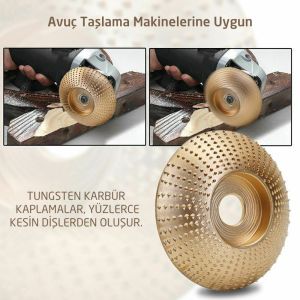 5425 Avuç Taşlama İçin Ahşap Oyma Eğe Törpü Diski 100 mm