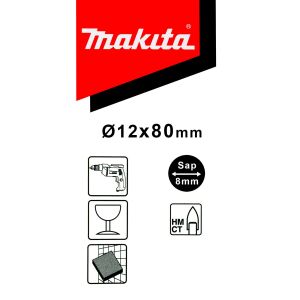 Makita D25177 Cam Fayans Delme Matkap Ucu 12 mm