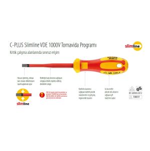 Ceta Form G99-701S Slimline VDE 1000V İzoleli Tornavida Takımı