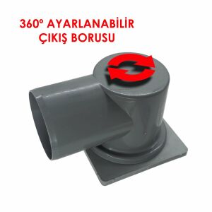 Mesa Teknik 10x10 Yandan 70mm Çıkışlı Koku Önleyicili Yer Süzgeci