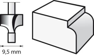 DREMEL 612 Profil Açma Ucu (Kenar Profil İçin) 9,5 mm