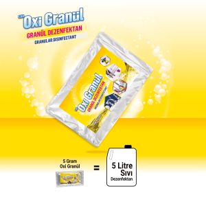 C&B Oxi Granül Dezenfektan Biyosidal Ruhsatlı 5 Gr toz ambalaj (5 Litre sıvı)