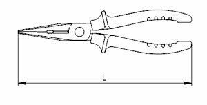 İZELTAŞ Uzun Kargaburun Düz Uçlu Opak 160 mm