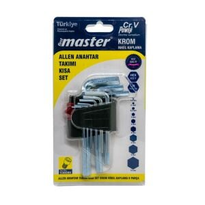 Master 530285 Kısa Hex Allen Anahtar Takımı 9 Parça