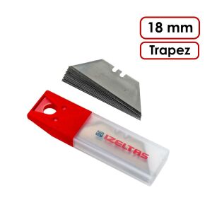 İzeltaş Pro Güvenlikli Trapez Maket Bıçak Yedeği 18 mm (10'lu)