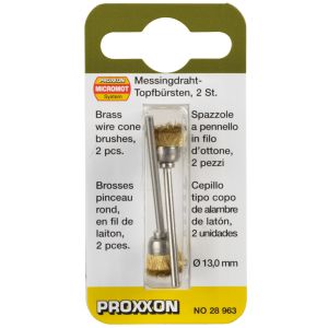 Proxxon 28963 Pimli Sarı Tel Fırça Seti 2'li 13 mm