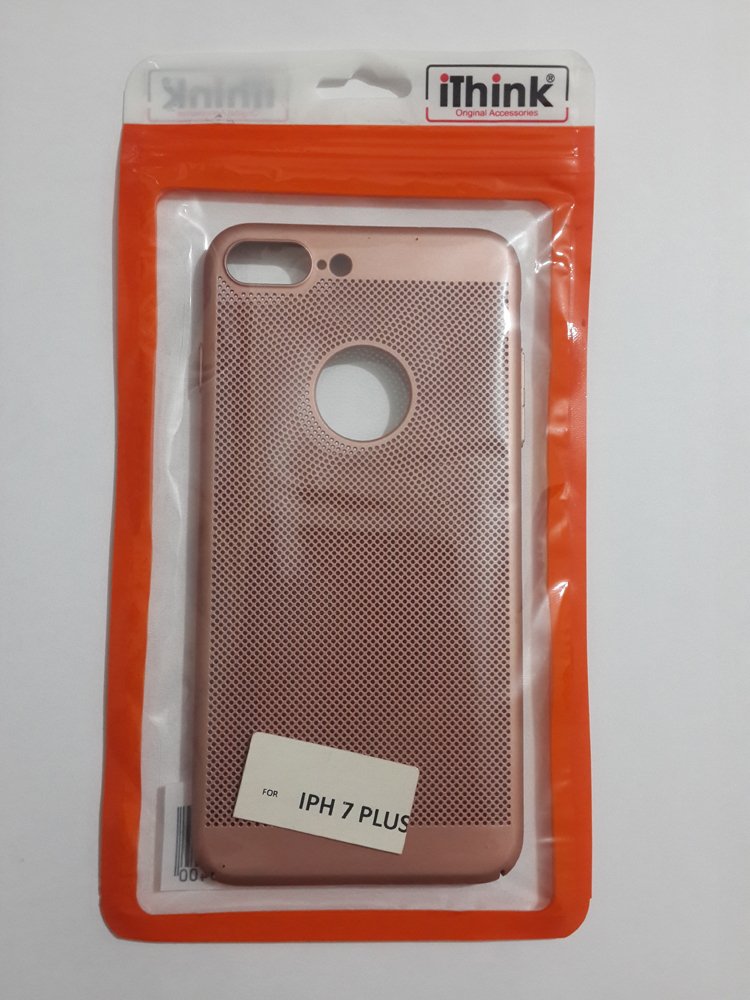 iPhone 7 Plus Delikli Rubber Kapak Kılıf - Rose Gold