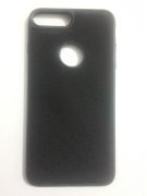 iPhone 7 Plus Kumaş Desenli Spor Silikon Kılıf - Siyah