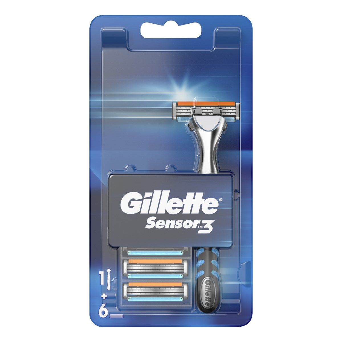 Gillette Sensör 3 Sap + 6 Yedek Bıçak Tıraş Makinesi