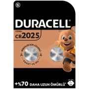 Duracell Özel 2025 Lityum Düğme Pil 3V (CR2025), 2’li Paket
