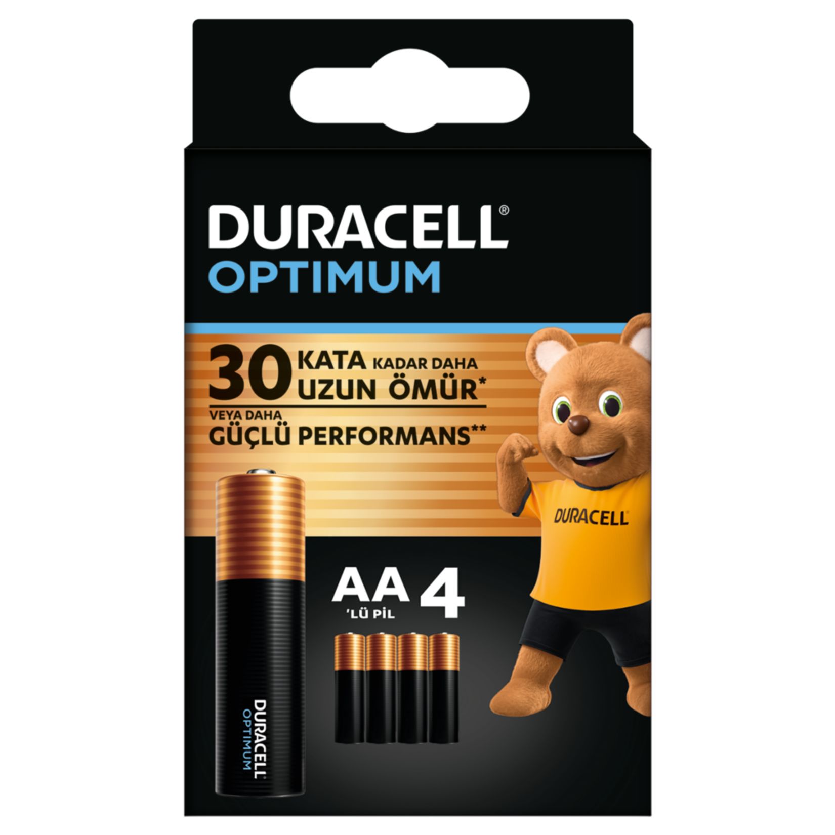 Duracell Optimum AA Alkalin Kalem Pil, 1,5V, 4’lü Paket