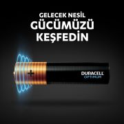 Duracell Optimum AAA Alkalin İnce Kalem Pil, 1,5V, 4’lü Paket