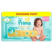 Prima Bebek Bezi Premium Care 4 Numara 46'lı 9-14 kg Ekonomik Paket