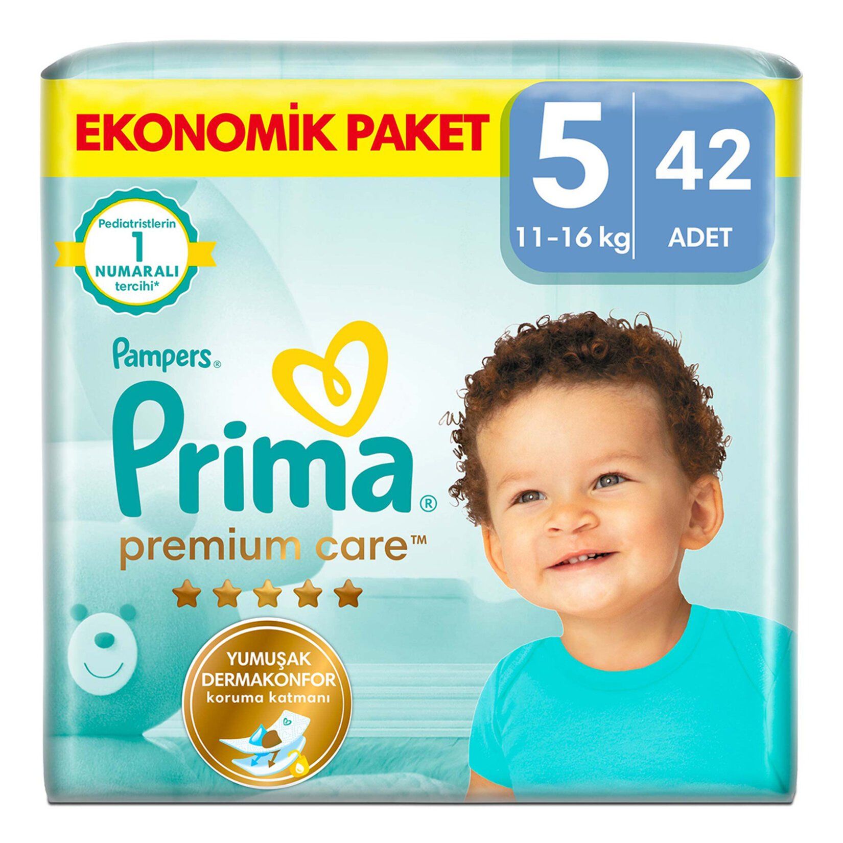 Prima Premium Care Bebek Bezi Ekonomik Paket 5 Numara 42'li