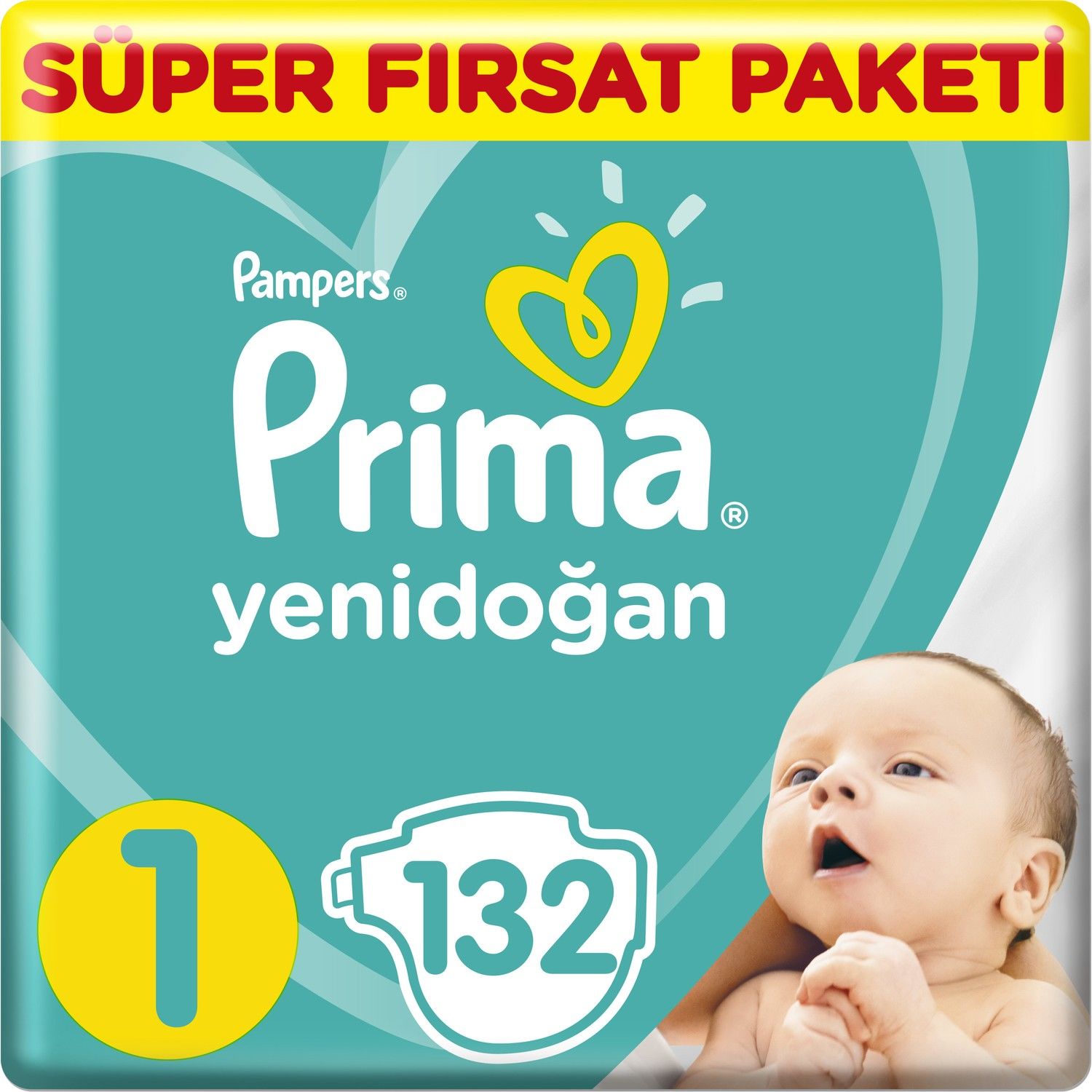 Prima Bebek Bezi Aktif Bebek Yenidoğan 1 Beden 132 Adet