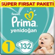 Prima Bebek Bezi Aktif Bebek Yenidoğan 1 Beden 132 Adet