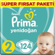 Prima Bebek Bezi 2 Beden Süper Fırsat Paketi 124 Adet