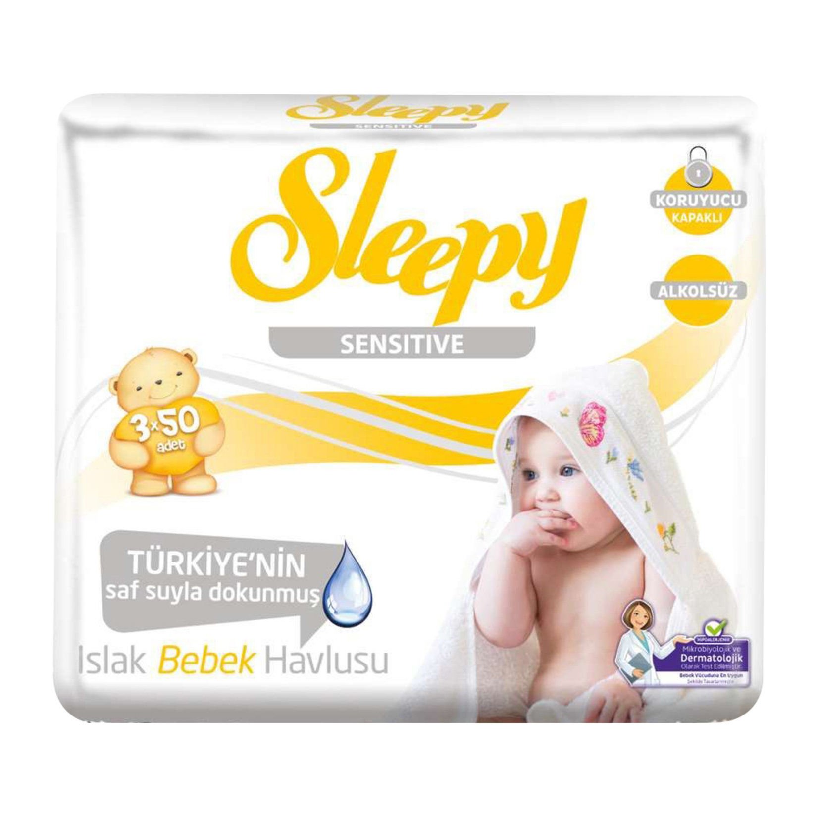 Sleepy Sensitive Islak Havlu 3x50'li