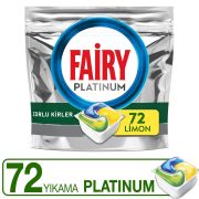 Fairy Platinum 72 Yıkama Bulaşık Makinesi Deterjanı Kapsülü Limon Kokulu