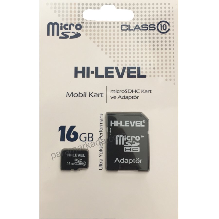 Hi-Level 16 GB Micro SD Hafıza Kartı + Adaptör
