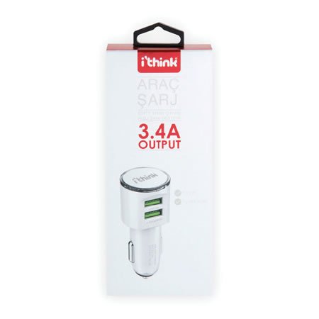 I'Think Çift USB Çıkışlı Araç Şarjı