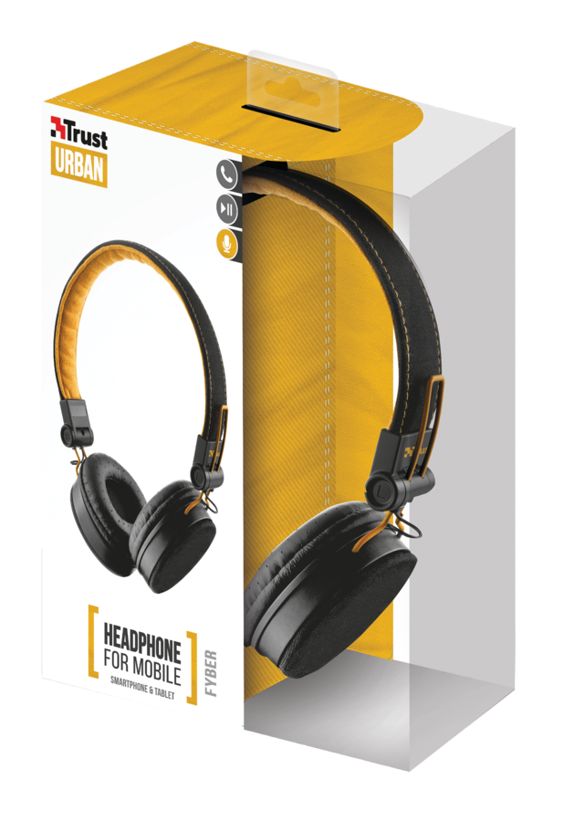 Trust Urban Revolt 20079 Fyber Kulaküstü Kulaklık Siyah/Turuncu