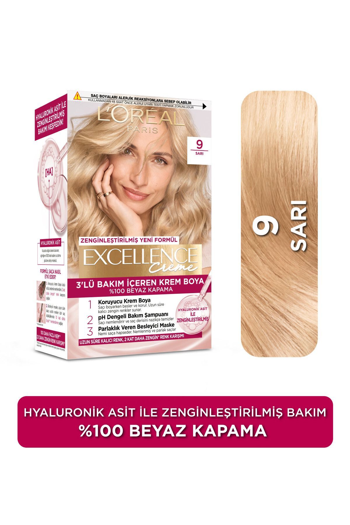 L'Oreal Paris Excellence Creme Saç Boyası 9 Sarı