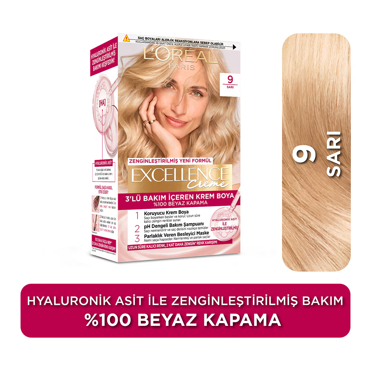 L'Oreal Paris Excellence Creme Saç Boyası 9 Sarı