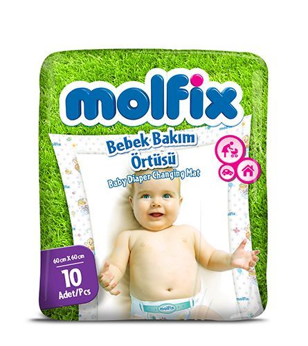 Molfix Bebek Bakım Örtüsü 10 Adet 60 x 60 cm