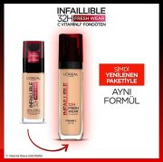 L’Oréal Paris Infaillible 32H Fresh Wear C Vitaminli Fondöten 120 Golden Vanilla