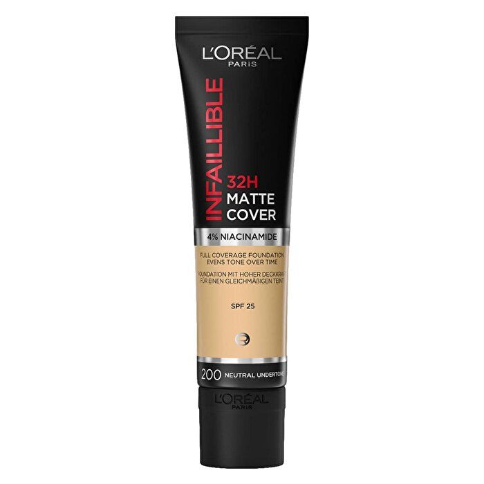 L’Oréal Paris Infaillible 32H Matte Cover Yüksek Kapatıcı Fondöten 30 ml - 200 Golden Sand