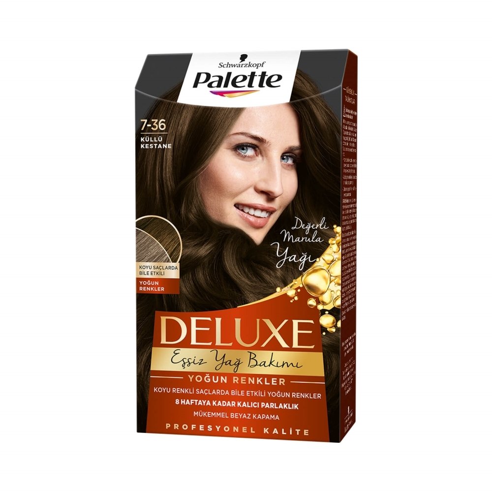 Palette Deluxe Saç Boyası Yoğun Renkler 7-36 - Küllü Kestane