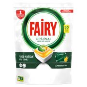 Fairy Hepsi Bir Arada Bulaşık Makinesi Deterjanı Kapsülü Tableti Limon Kokulu 50 Yıkama 675 G