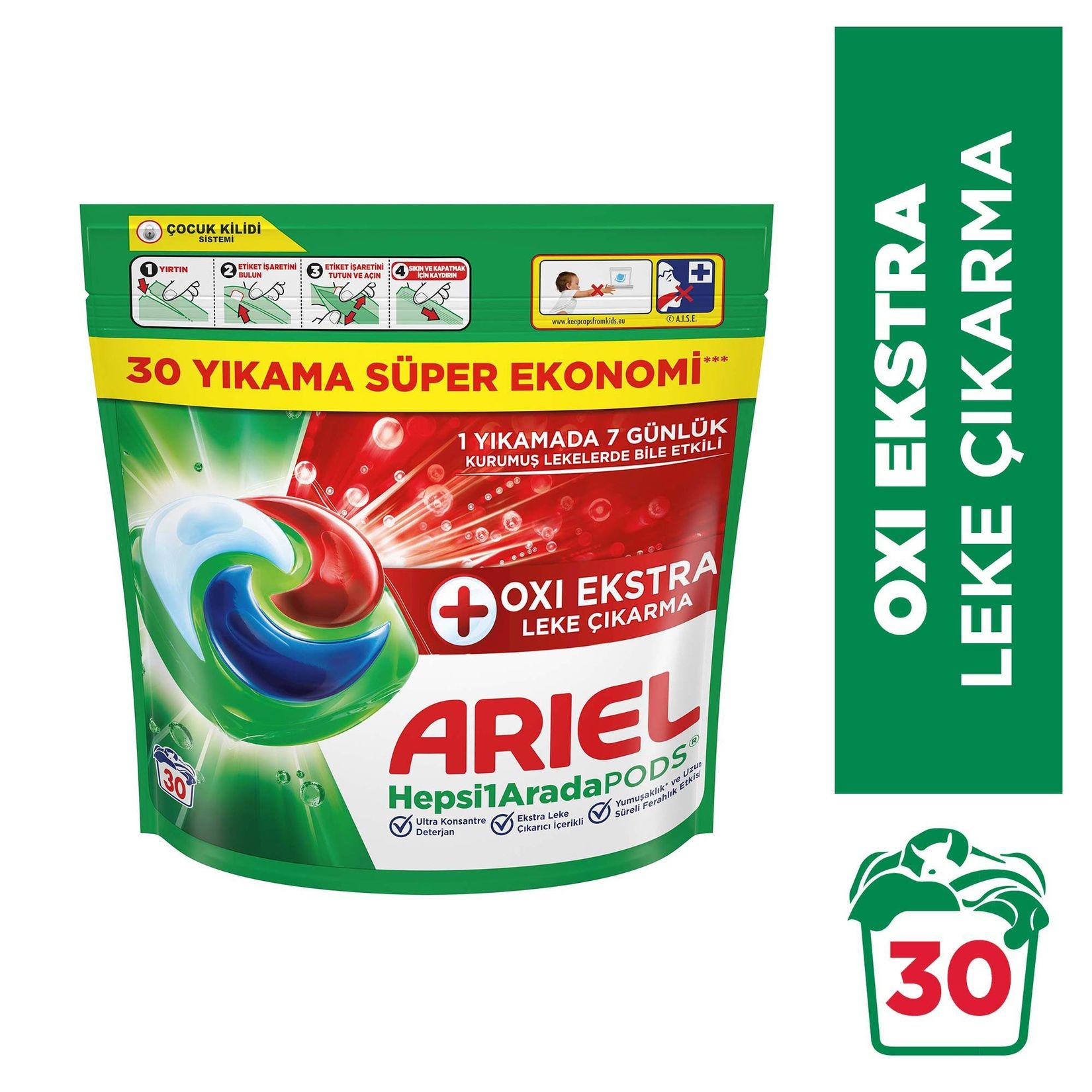 Ariel Oxi Pods Çamaşır Deterjanı Kapsülü 30'lu 735 G