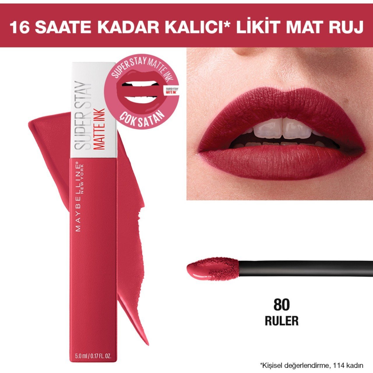Maybelline New York Super Stay Matte Ink Likit Ruj - 80 Ruler