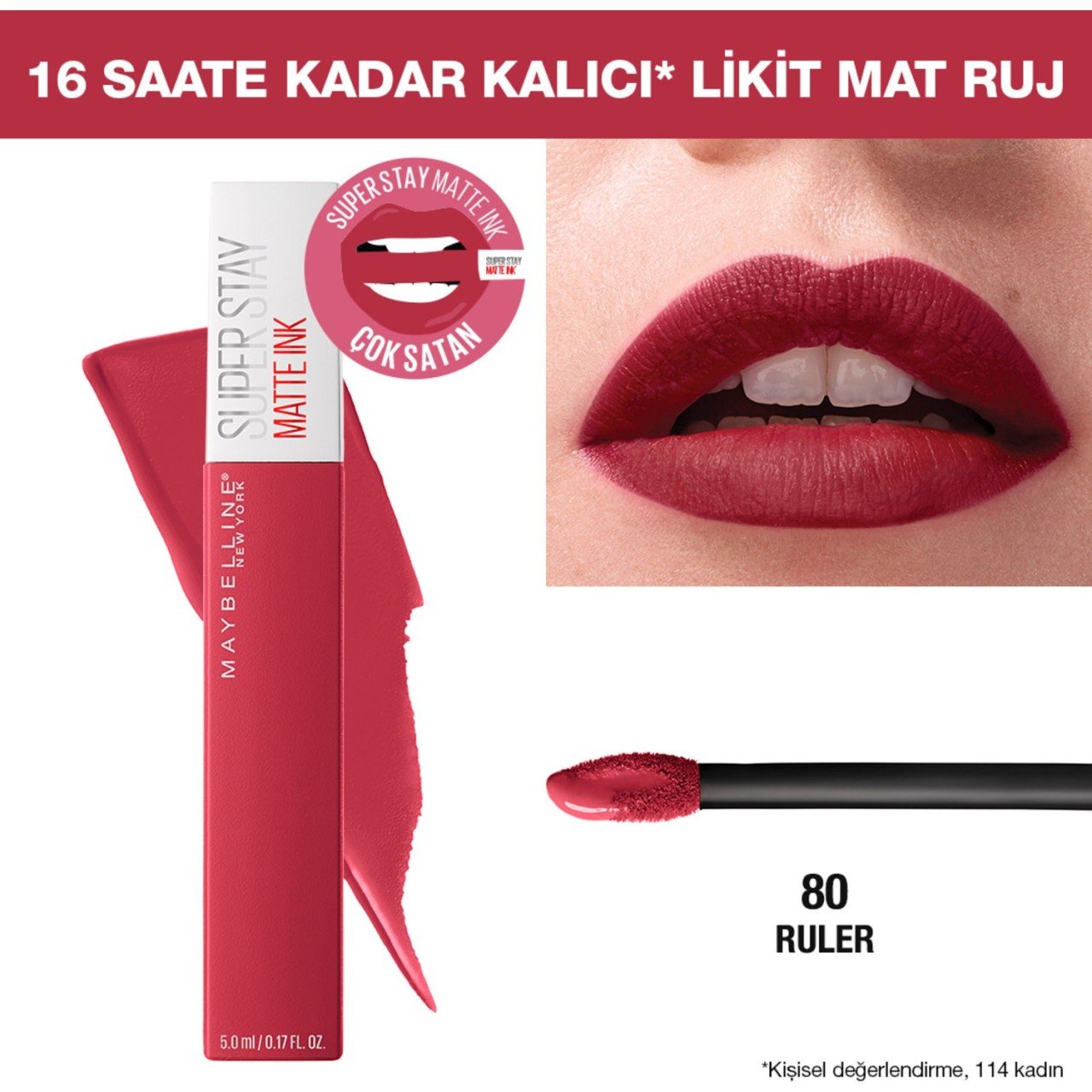 Maybelline New York Super Stay Matte Ink Likit Ruj - 80 Ruler