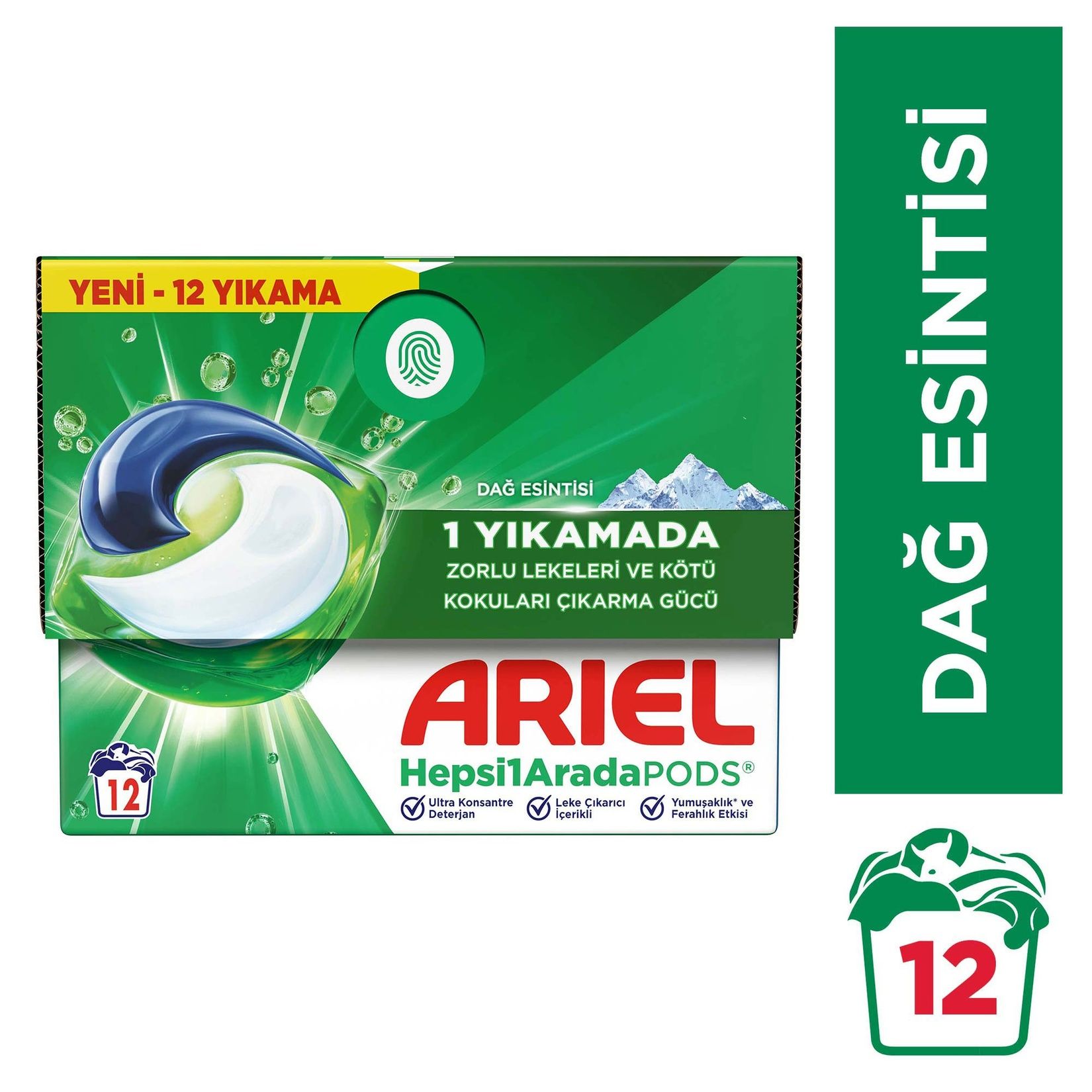 Ariel Pods Çamaşır Deterjanı Kapsülü 12'li 229.2 G