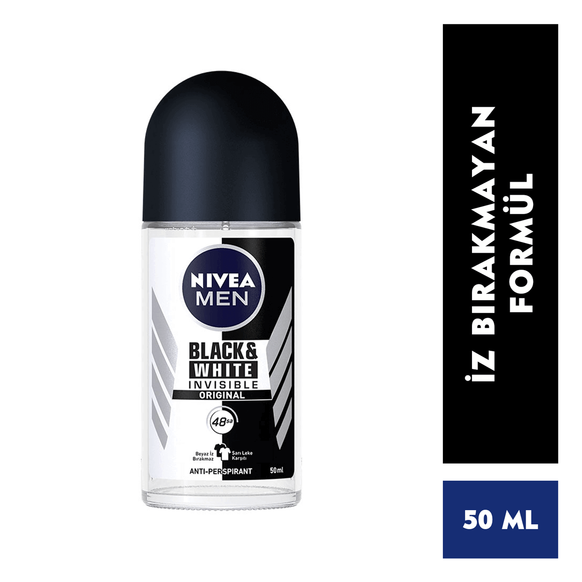 Nivea Roll-On Black & White Power 50 ml Erkek