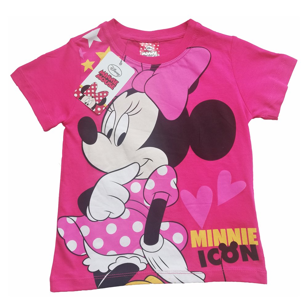 Minnie Mouse Fuşya Kız Çocuk T-Shirt