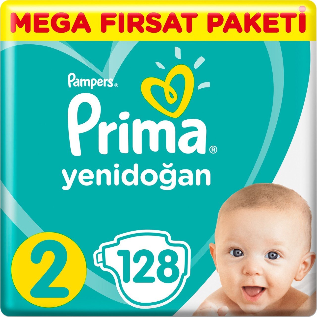 Prima Bebek Bezi Yeni Bebek 2 Beden Mini Mega Fırsat Paketi 128 Adet