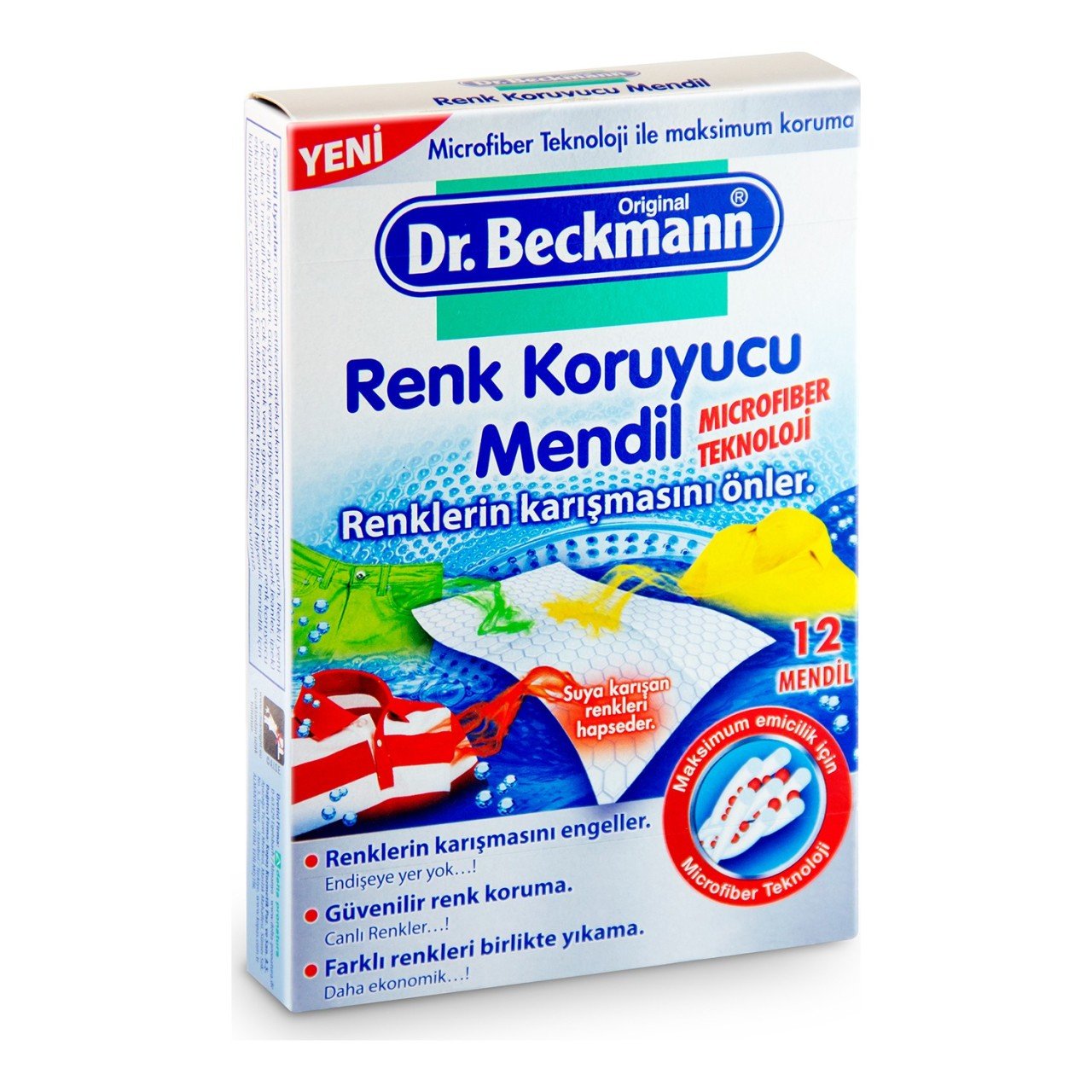 Dr. Beckmann Renk Koruyucu Mendil 12 adet
